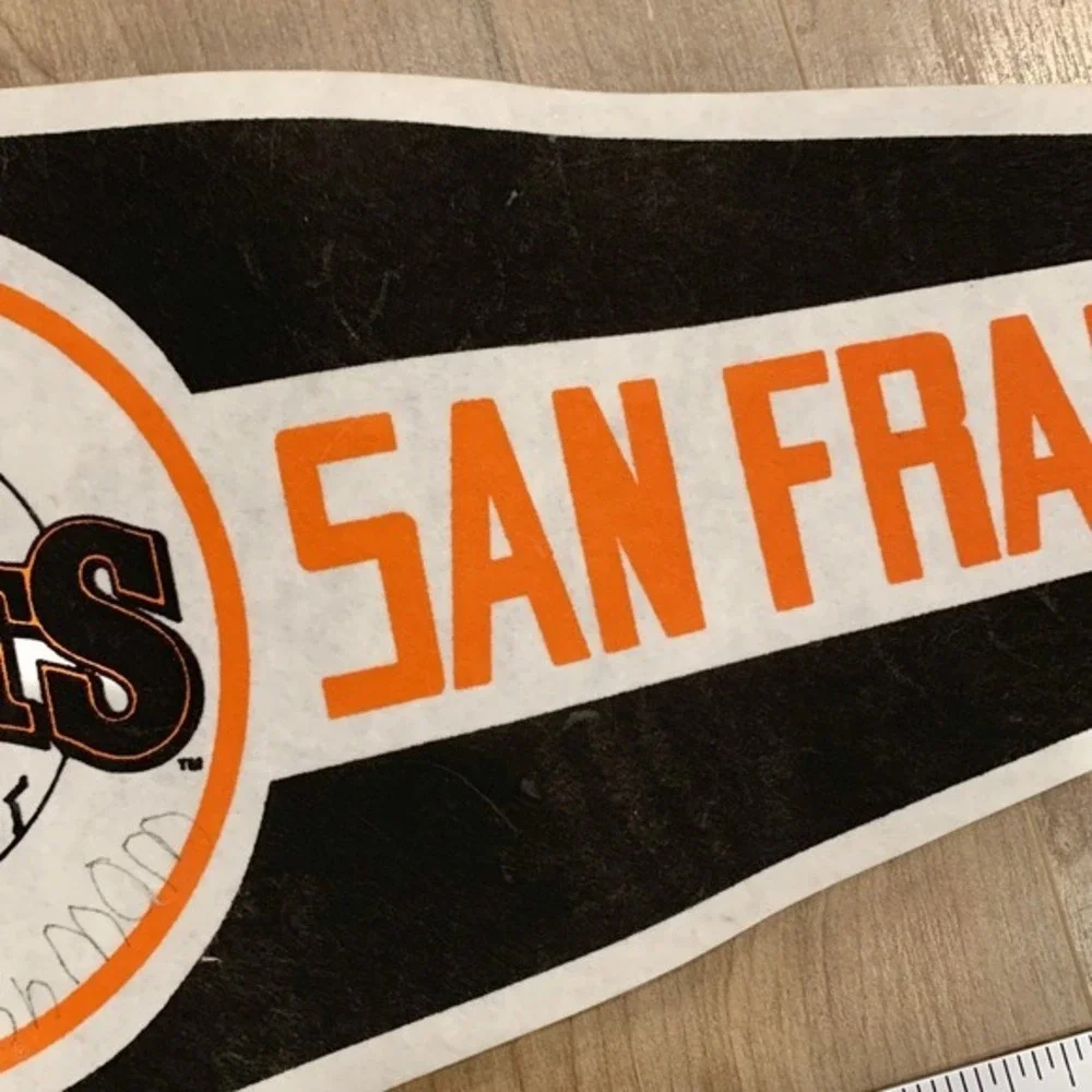 Vintage MLB Baseball San Francisco Giants Felt Orange, Black & White MLB Pennant